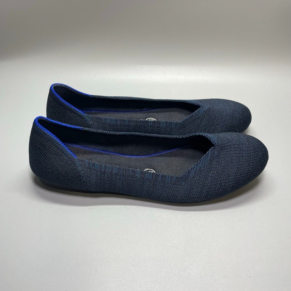 Rothy's The Flat Slip-On Comfy Shoes Round Toe Maritime Navy Blue Size‎ 7.5